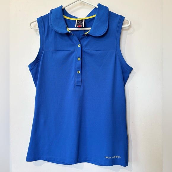 Helly Hansen Blue Sleeveless Polo - Size L - Picture 1 of 5